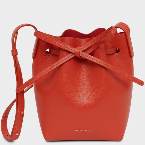 Women's Mansur Gavriel Mini Mini Bucket Bags Red | AU 4192QJ